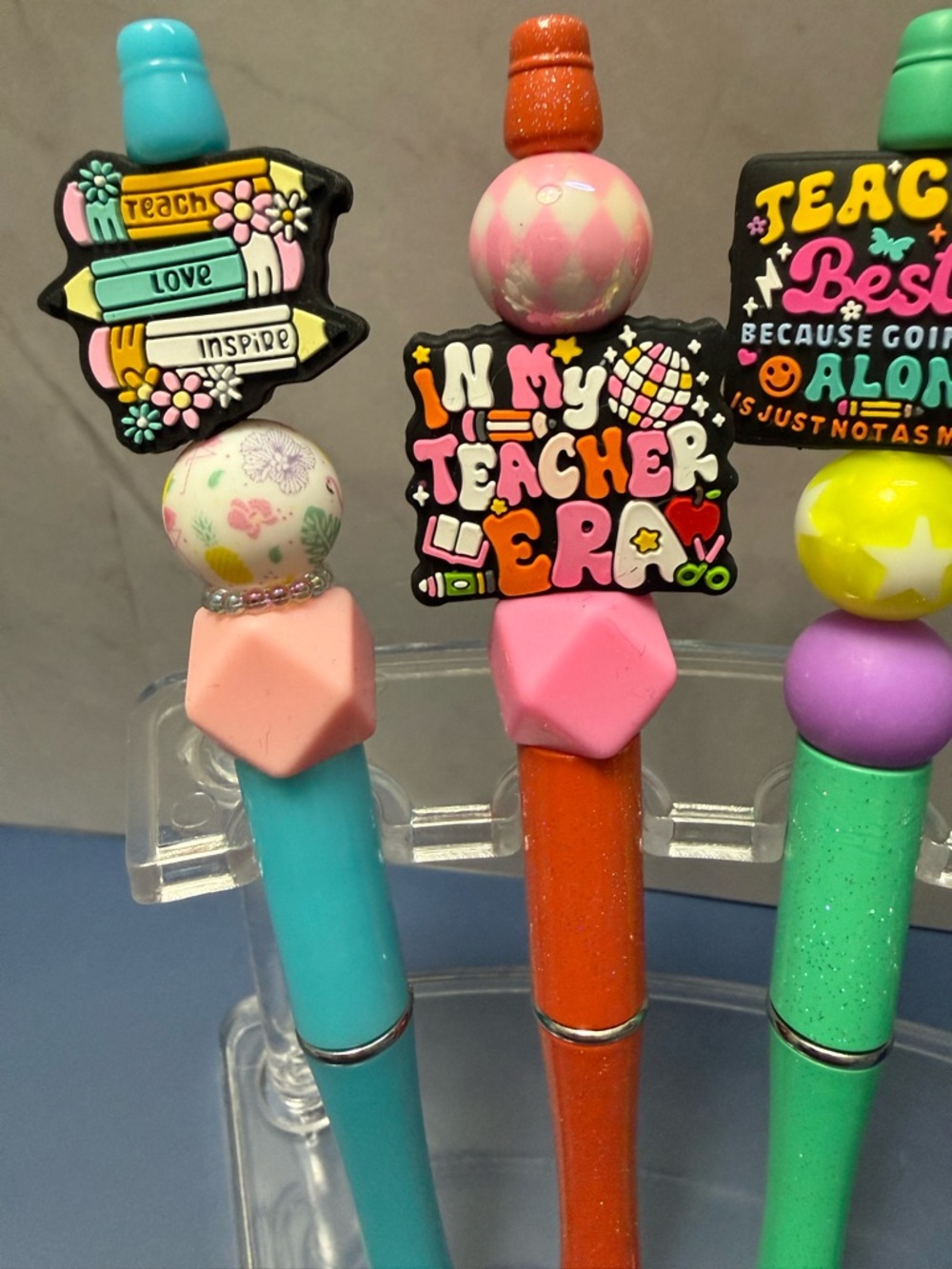 🩷New Colorful Teacher-Themed Beaded Pens - Picture 2 of 4